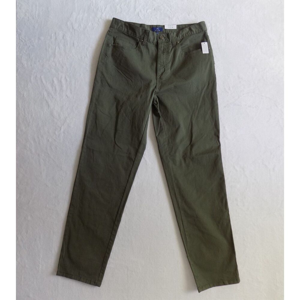 George Green Olive 5 Pocket Stretch Pants 32x32 NWT NEW